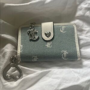 Juicy Couture Blue and White Key Holder with Heart Charm